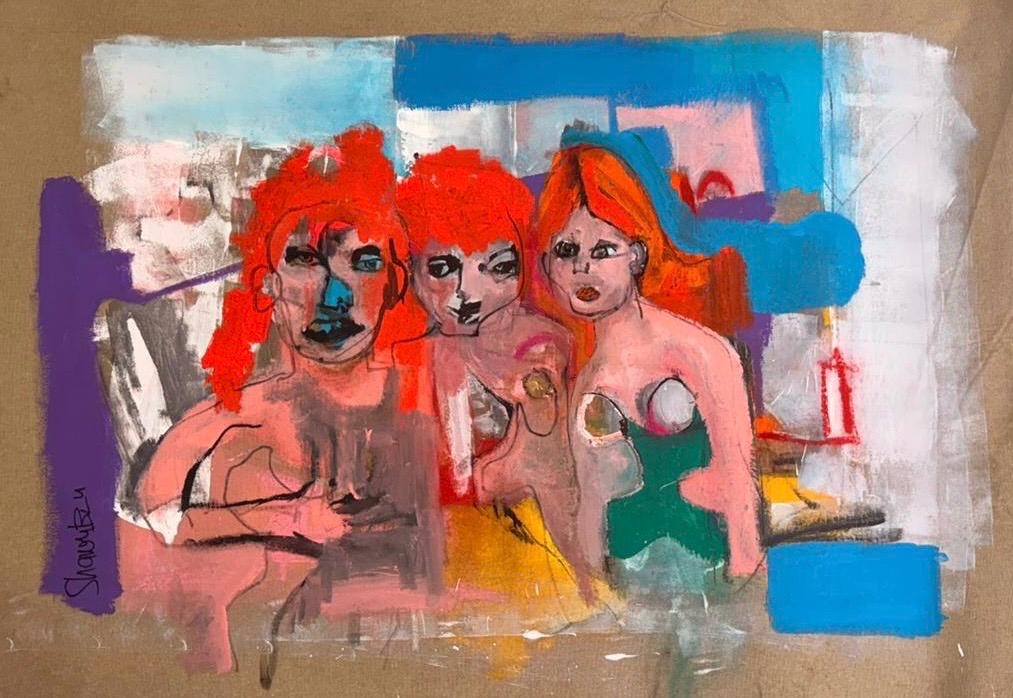 Three women size 120x80 Three women - Image 1