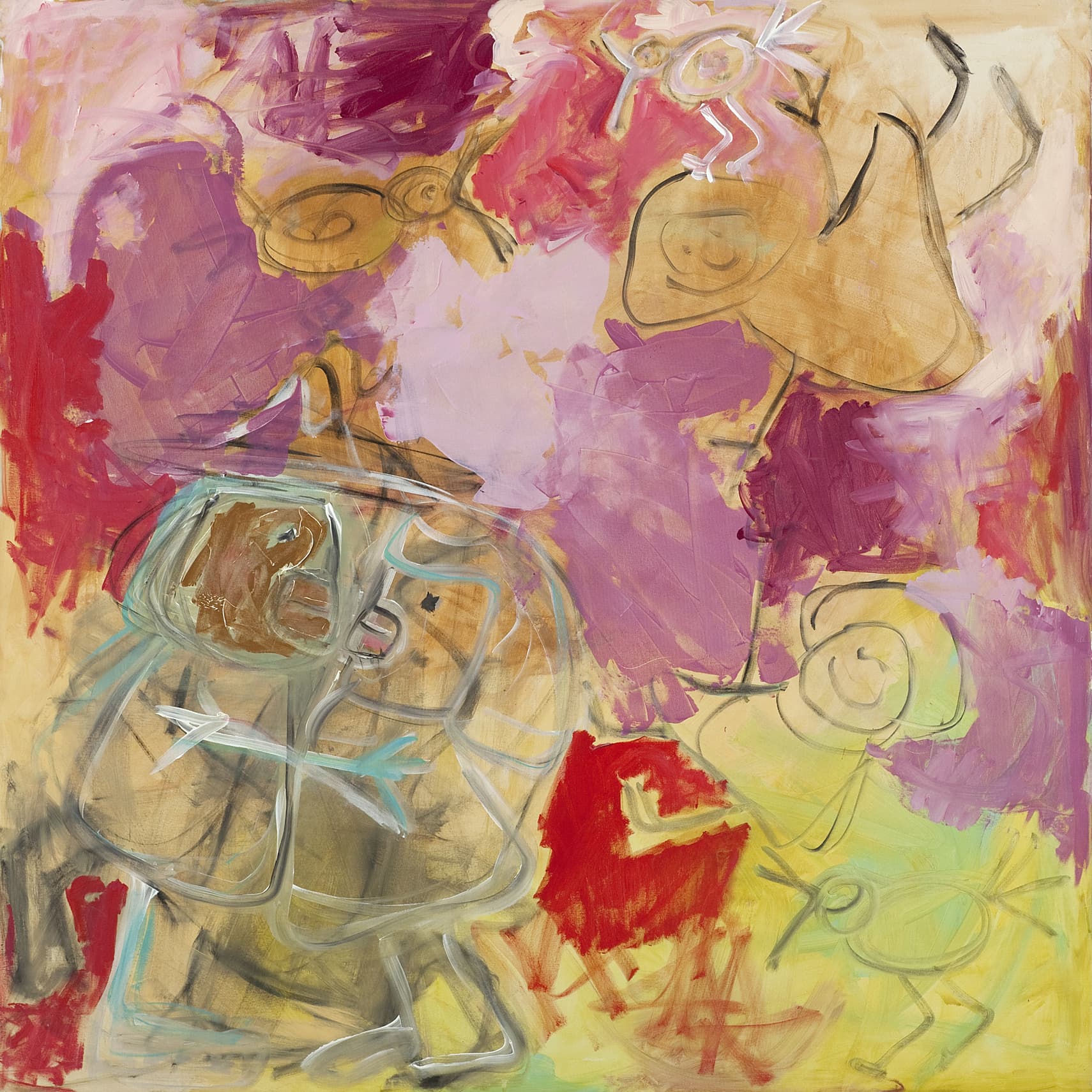 Variation of hug No.3 - by Dalit Shahar - Acrylic on canvas - 120 x 120 cm. Price - 12,000 NIS Variation of hug No.3 - Image 1
